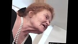Elderly woman boldly shows off her assets